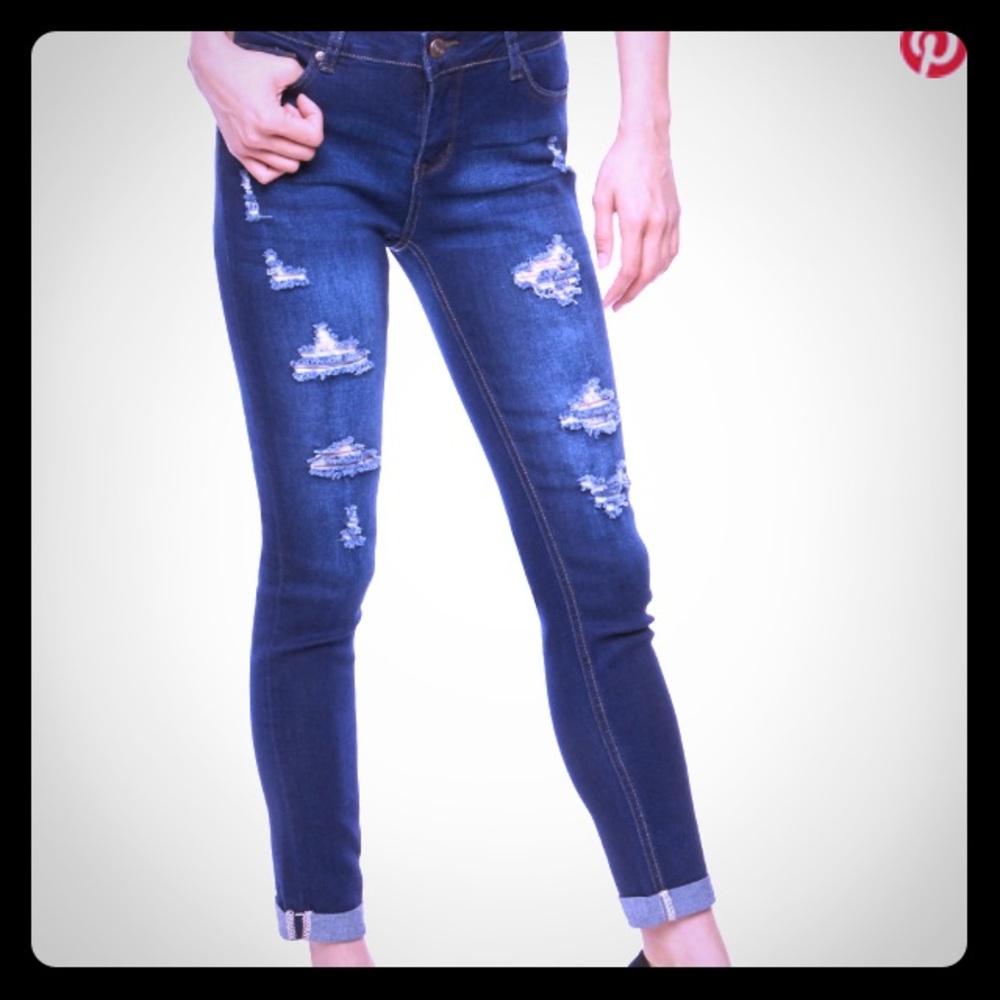 Wax Jeans: Distressed, Booty Enhancing